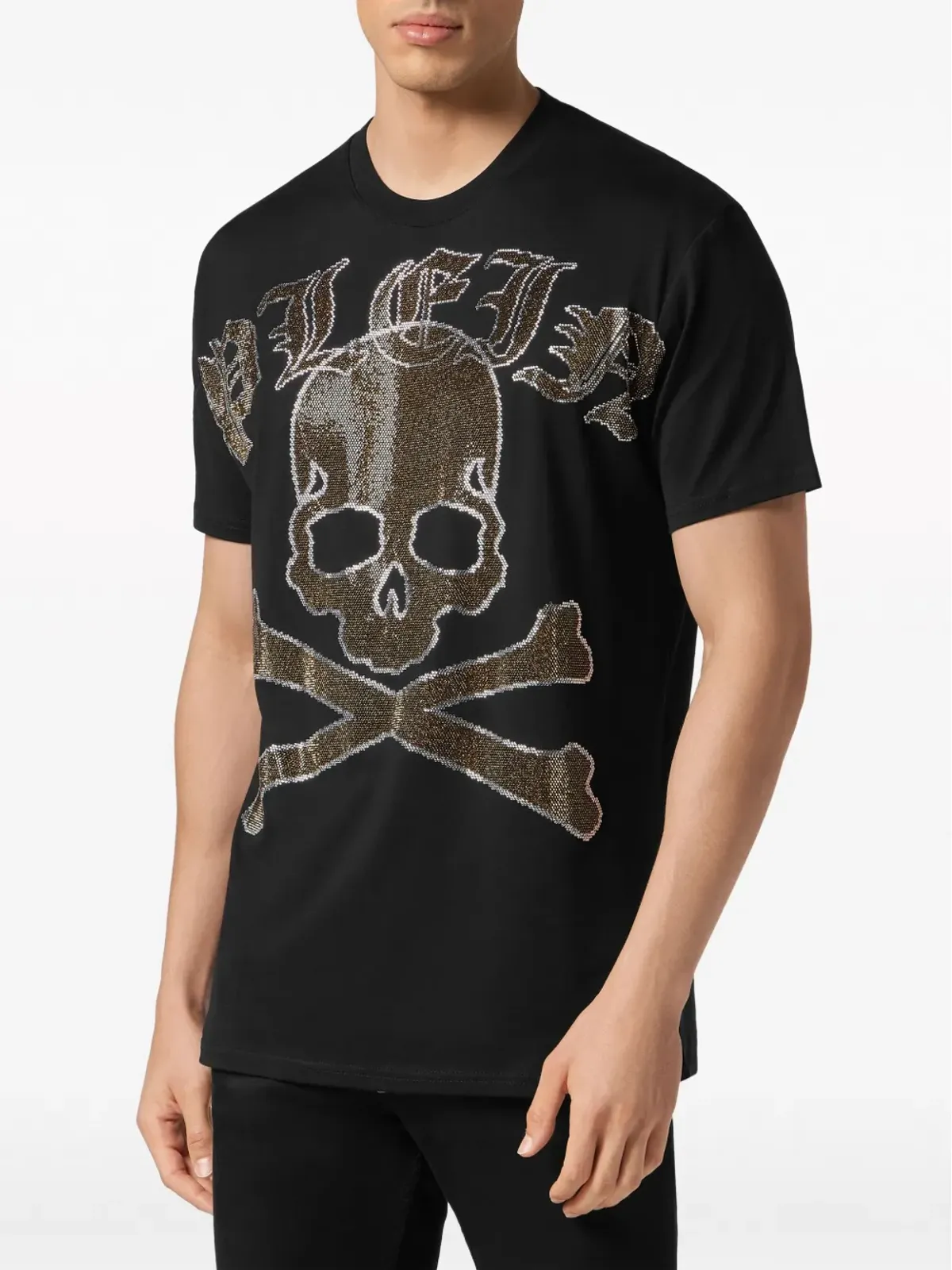 Philipp Plein ゴシック Plein ストラス コットン Tシャツ - ブラック - 画像3