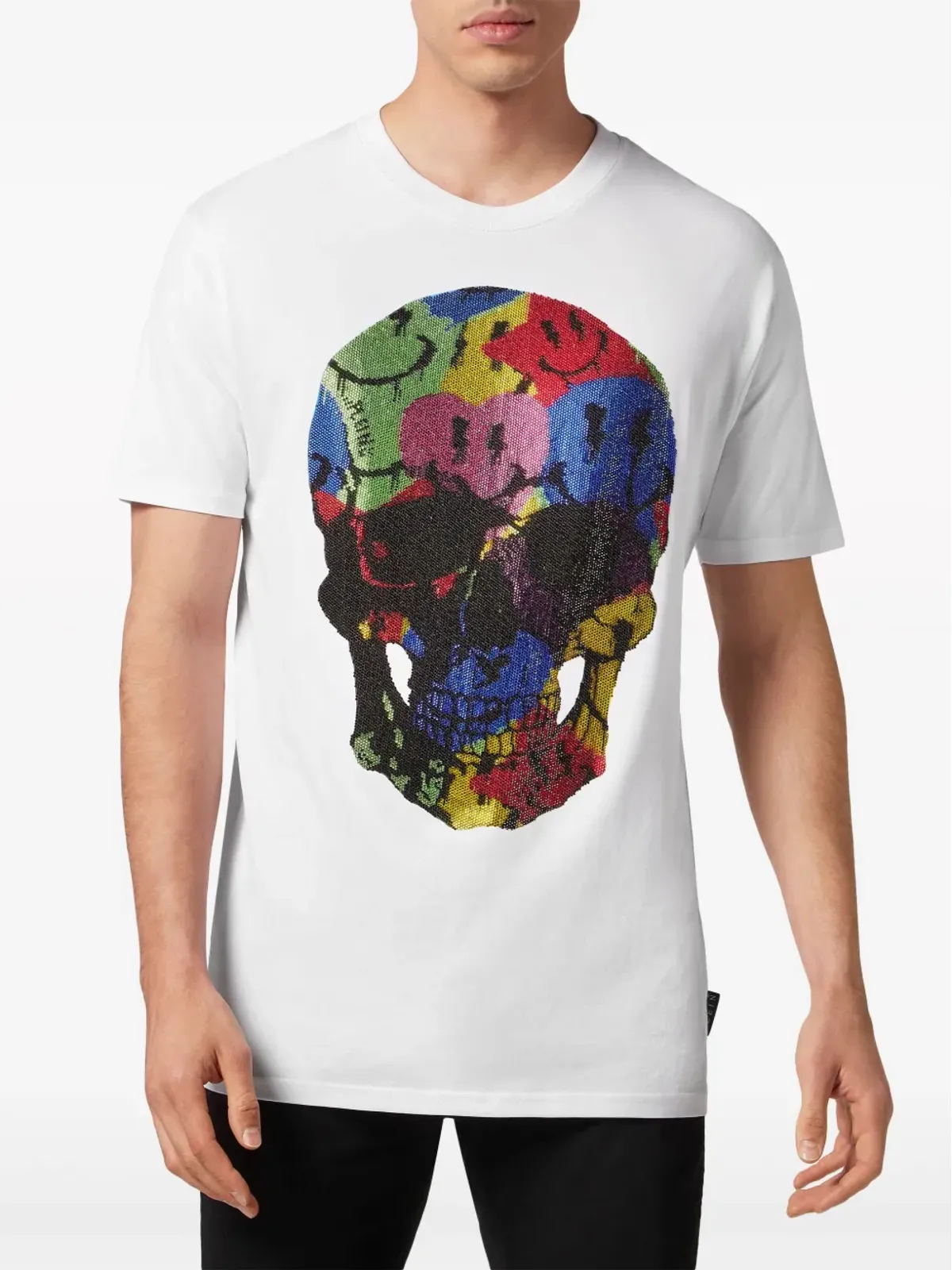 Philipp Plein スマイルプリント コットン Tシャツ - 画像3