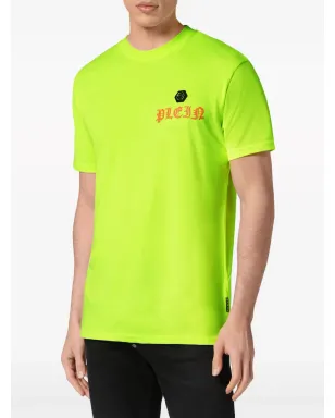Philipp Plein ロゴプリント ラウンドネック Tシャツ - イエロー - サムネイル3