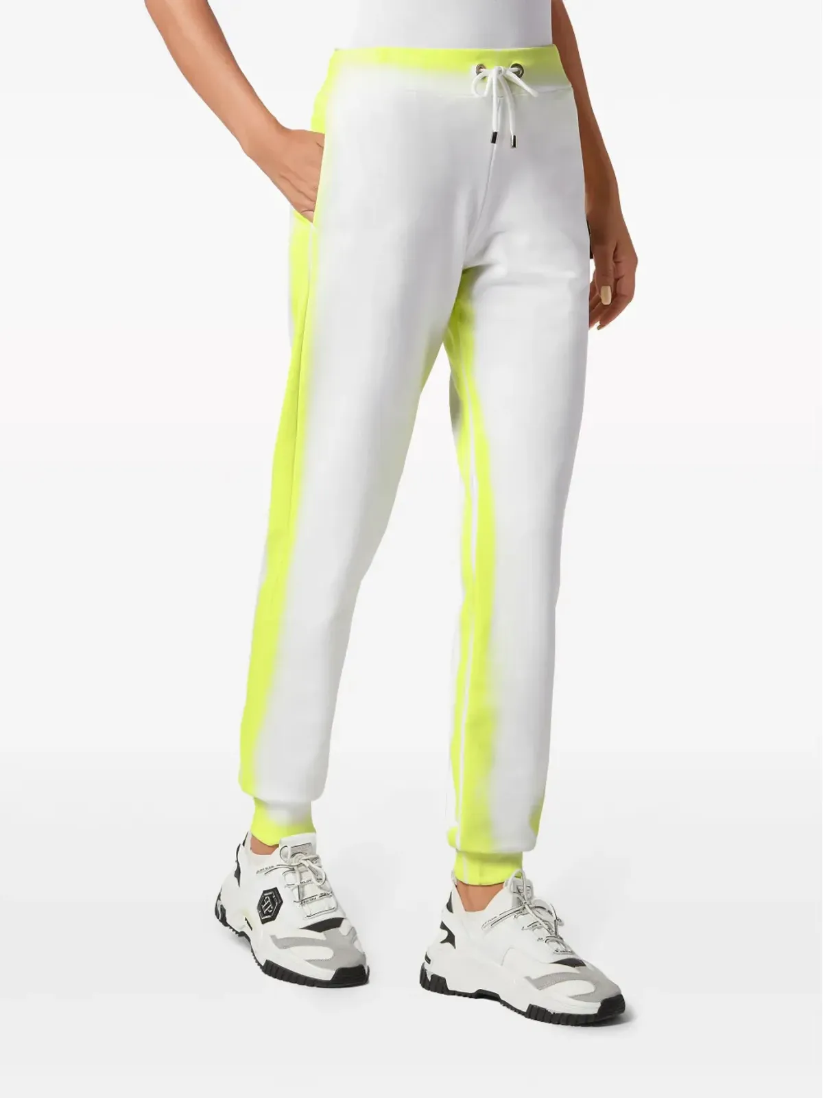 Philipp Plein フルオ コットン トラックパンツ - ホワイト - 画像3