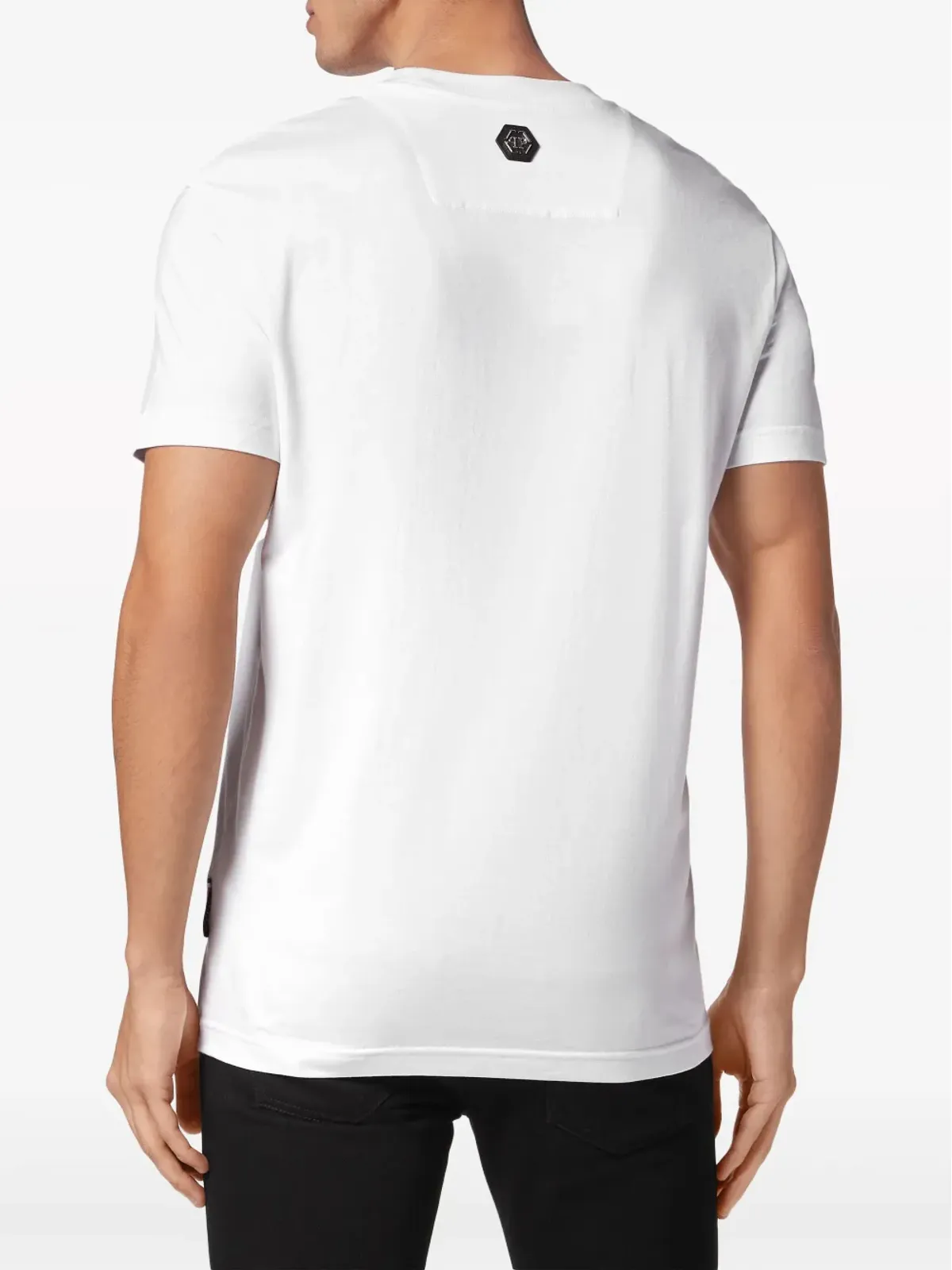 Philipp Plein ロゴ・炎プリント コットン Tシャツ - ホワイト - 画像4