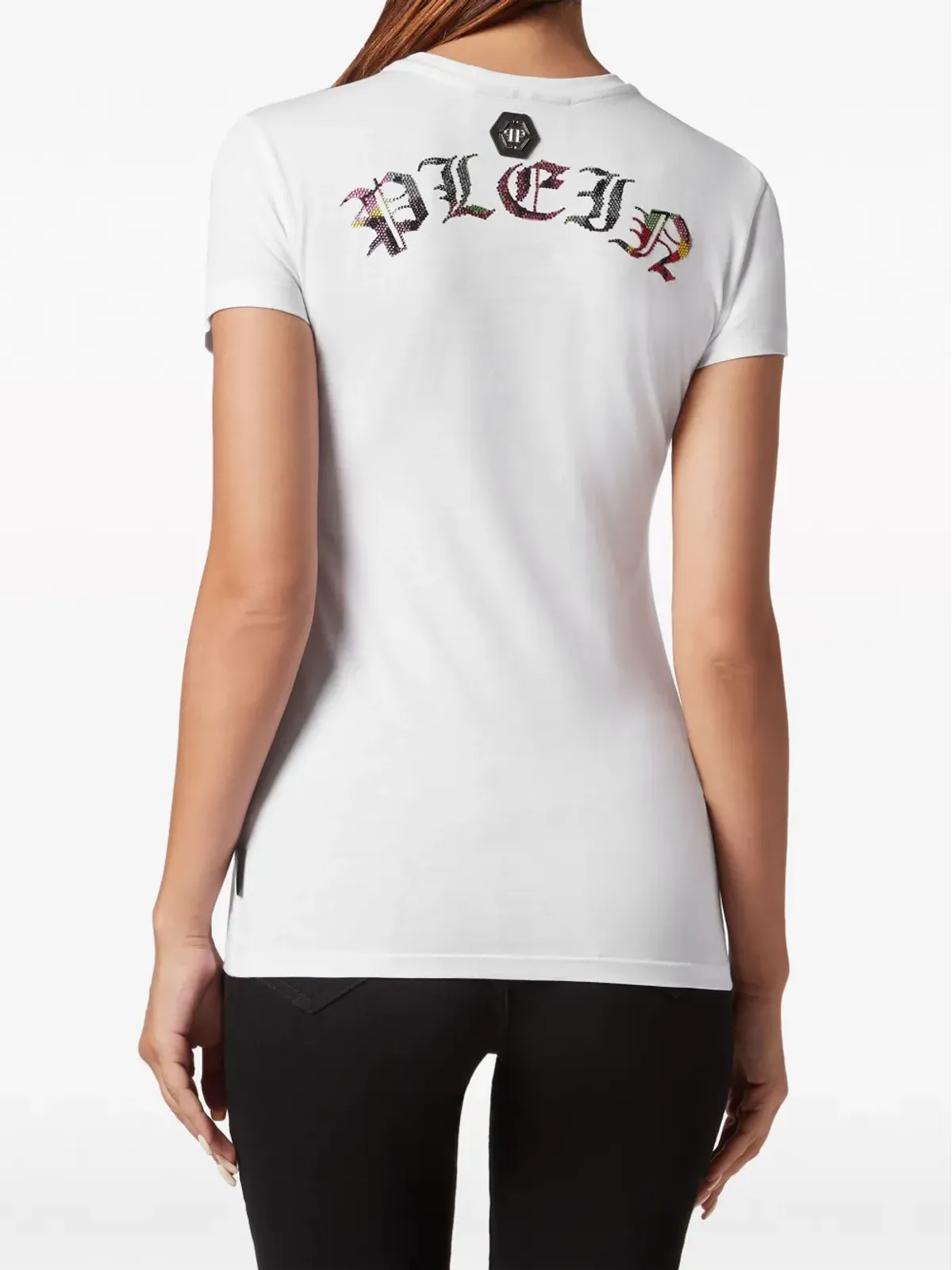 Philipp Plein スカルプリント・ラインストーン装飾 Tシャツ - ホワイト - 画像4