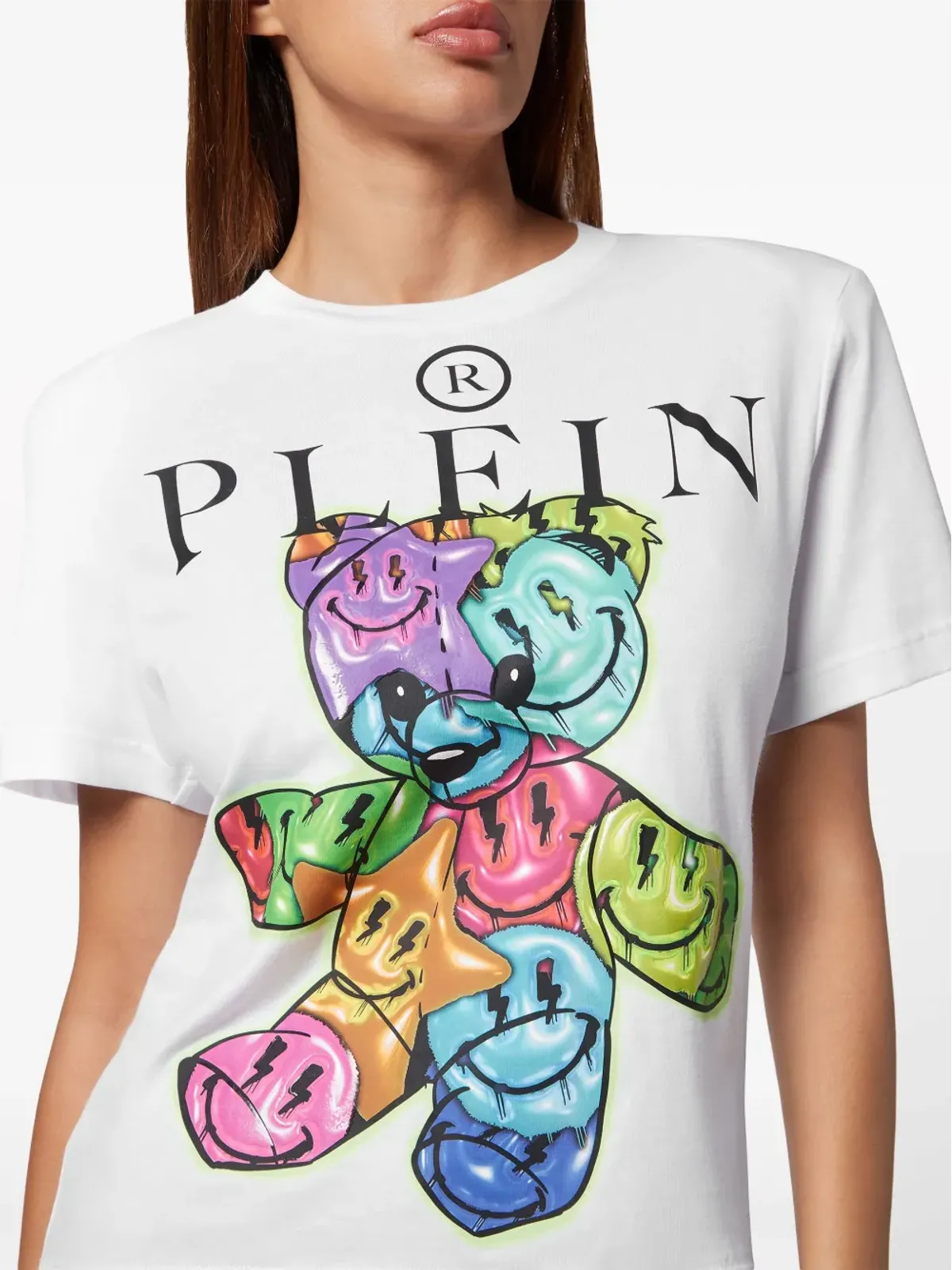 Philipp Plein 肩パッド入り コットンTシャツ - ホワイト - 画像5