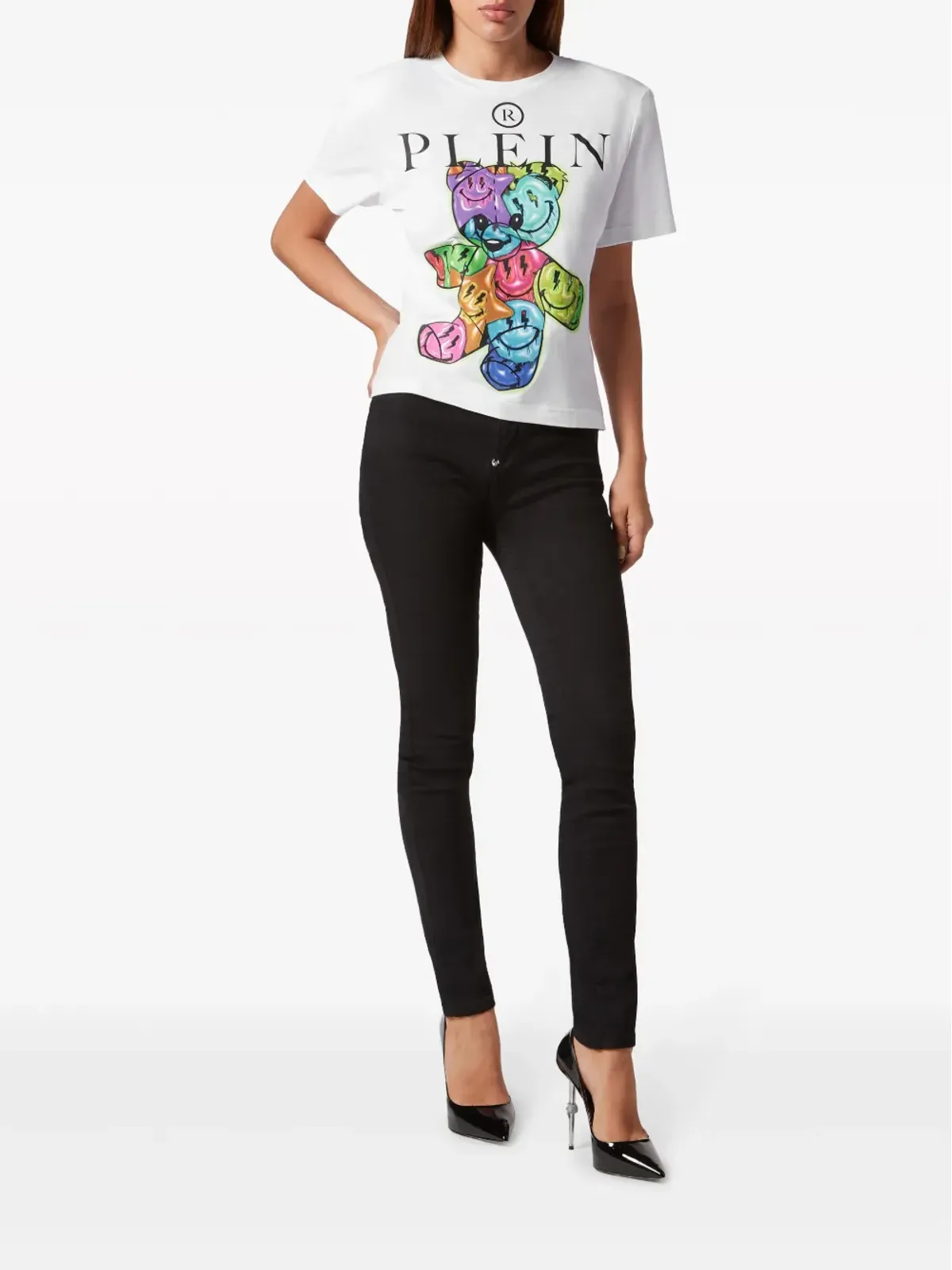 Philipp Plein 肩パッド入り コットンTシャツ - ホワイト - 画像2