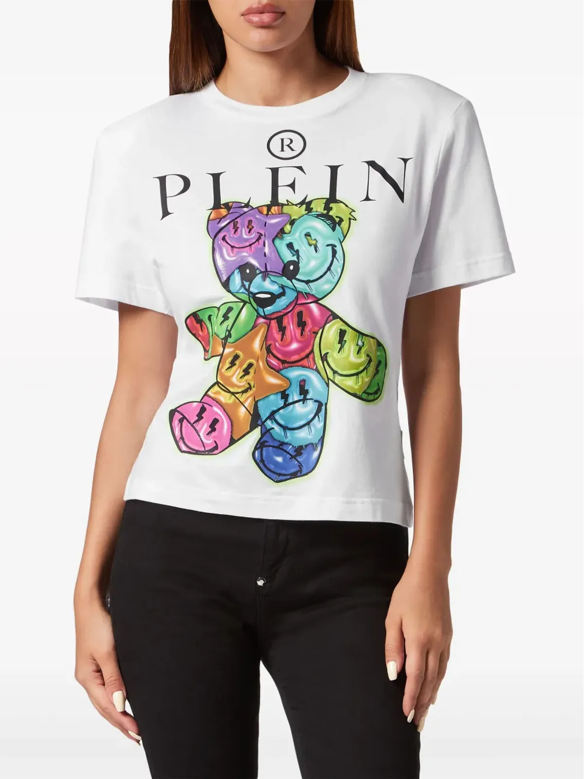Philipp Plein 肩パッド入り コットンTシャツ - ホワイト - 画像3