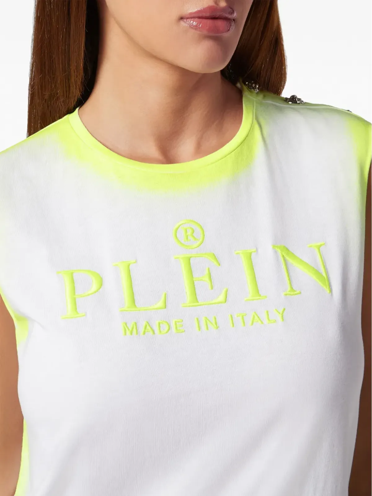 Philipp Plein ロゴ刺繍入りコットンタンクトップ - 画像5