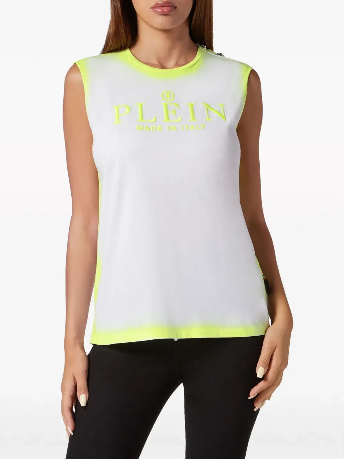 Philipp Plein ロゴ刺繍入りコットンタンクトップ - 画像3