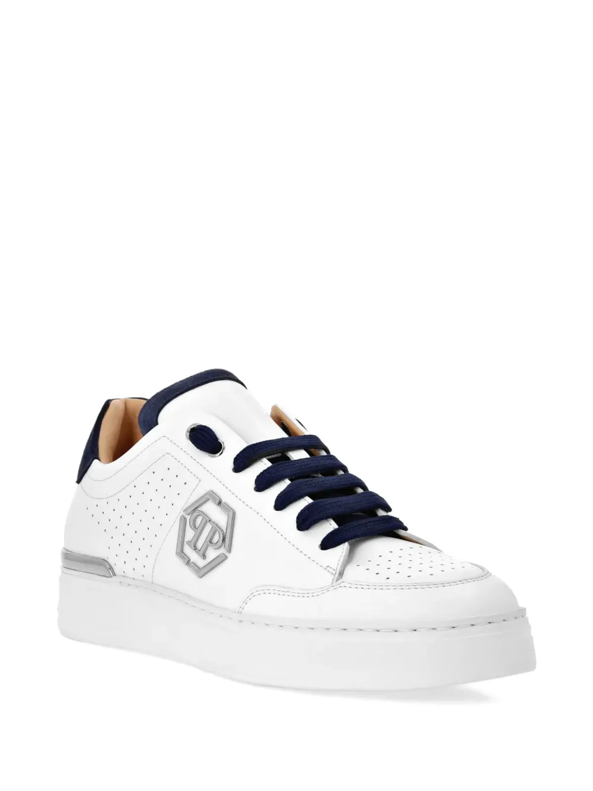 Philipp Plein ロゴアップリケ レースアップスニーカー - ホワイト - 画像2