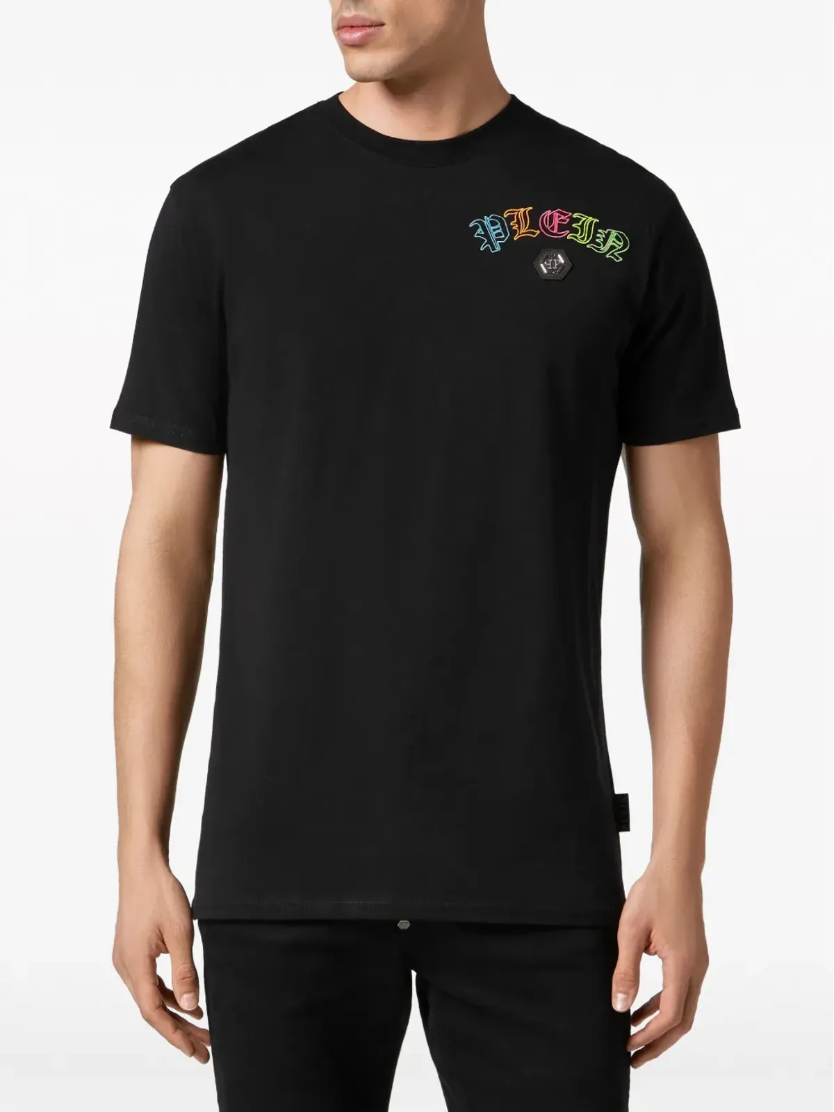 Philipp Plein ロゴ刺繍コットン Tシャツ - 画像3