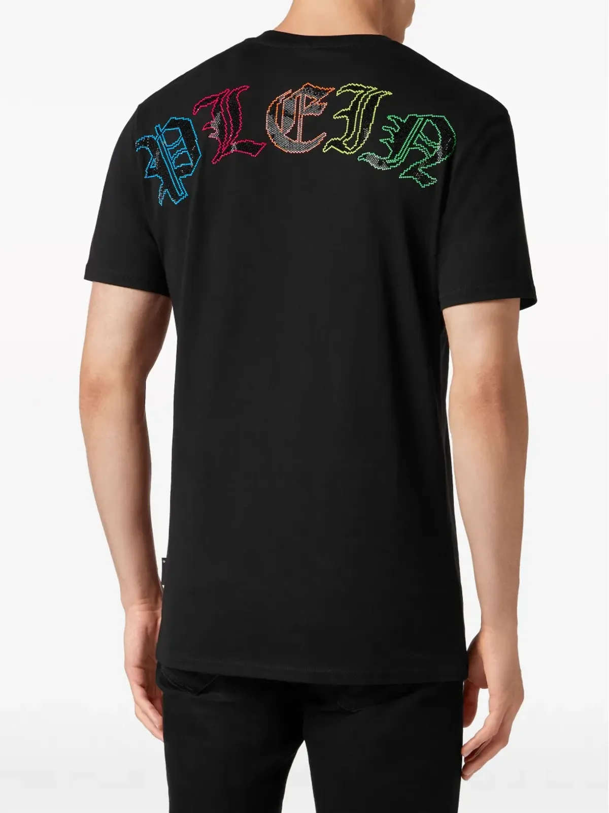 Philipp Plein ロゴ刺繍コットン Tシャツ - 画像4
