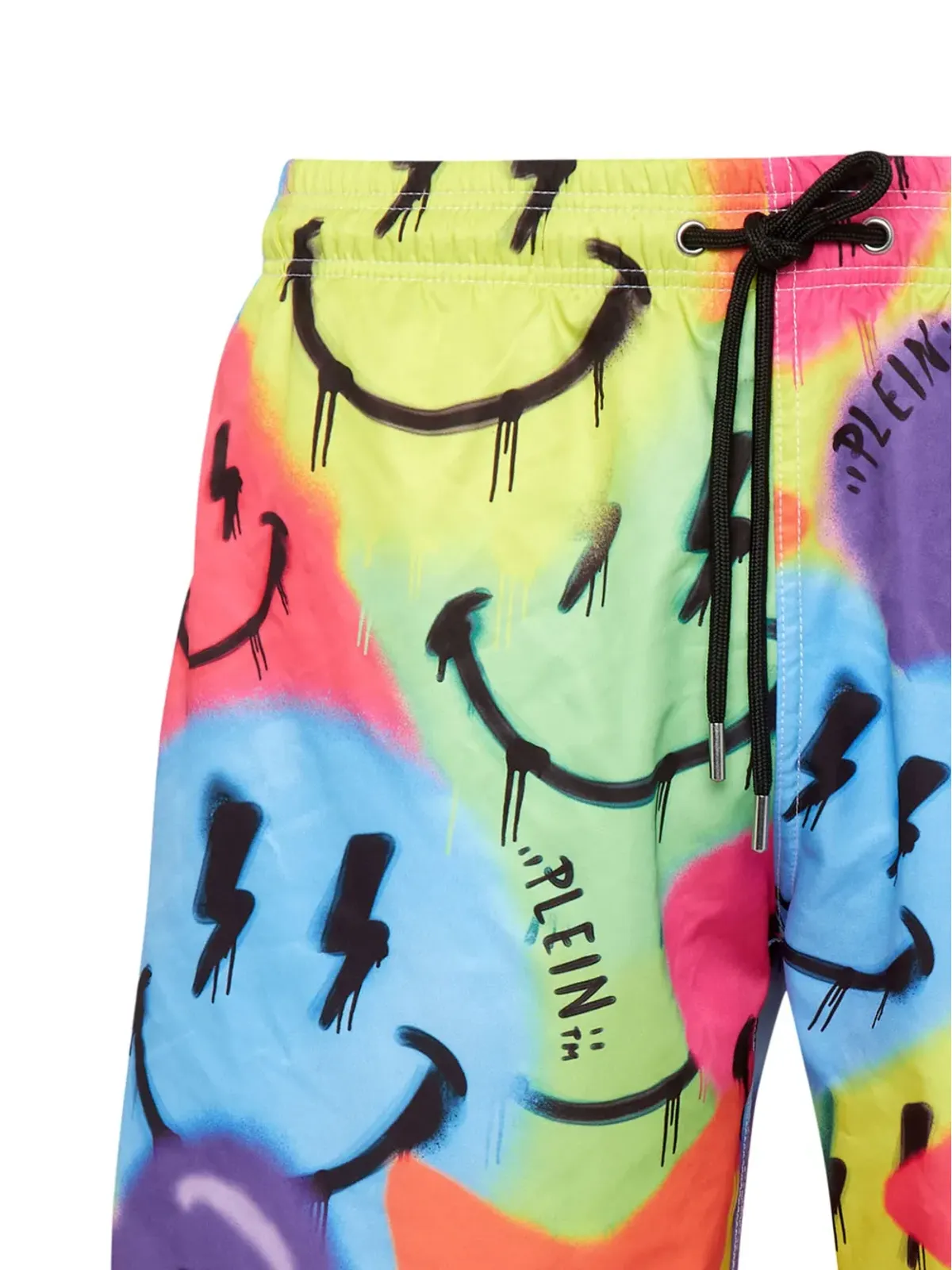 Philipp Plein スマイリーフェイスプリント スイムトランクス - 画像2