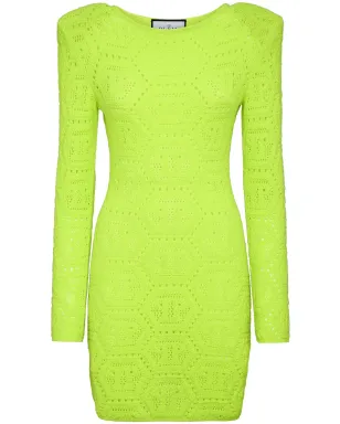 Philipp Plein モノグラムインターシャ ミニドレス - サムネイル1
