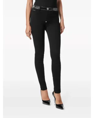 PHILIPP PLEIN Strass ストレッチデニム レギンス - ブラック - サムネイル3