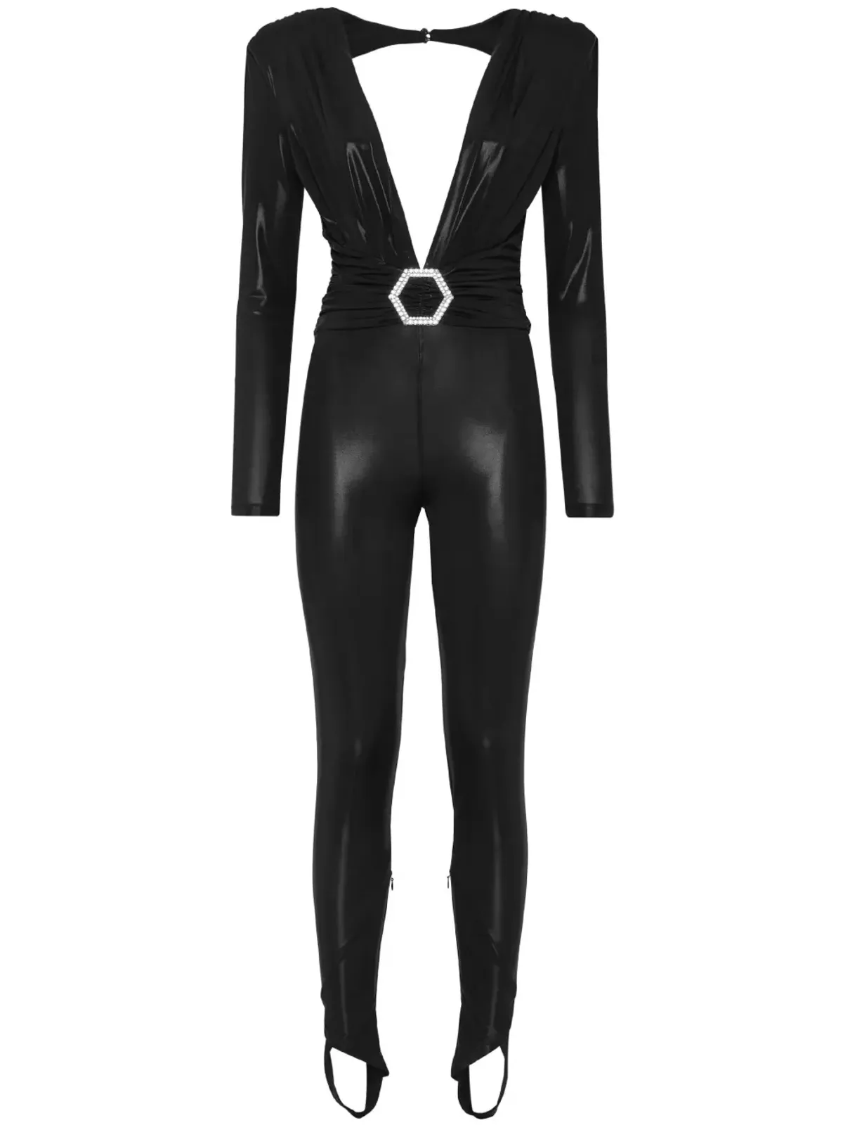 Philipp Plein ショルダーパッド付きラメジャンプスーツ - 画像1