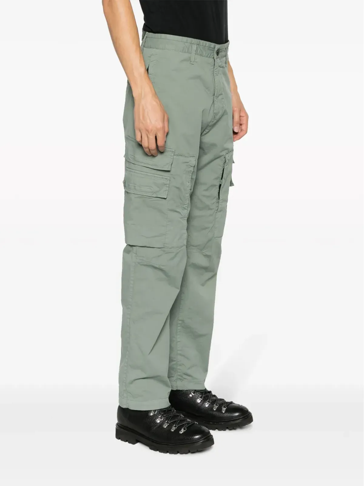 Stone Island ストレートレッグ カーゴパンツ グリーン - 画像3