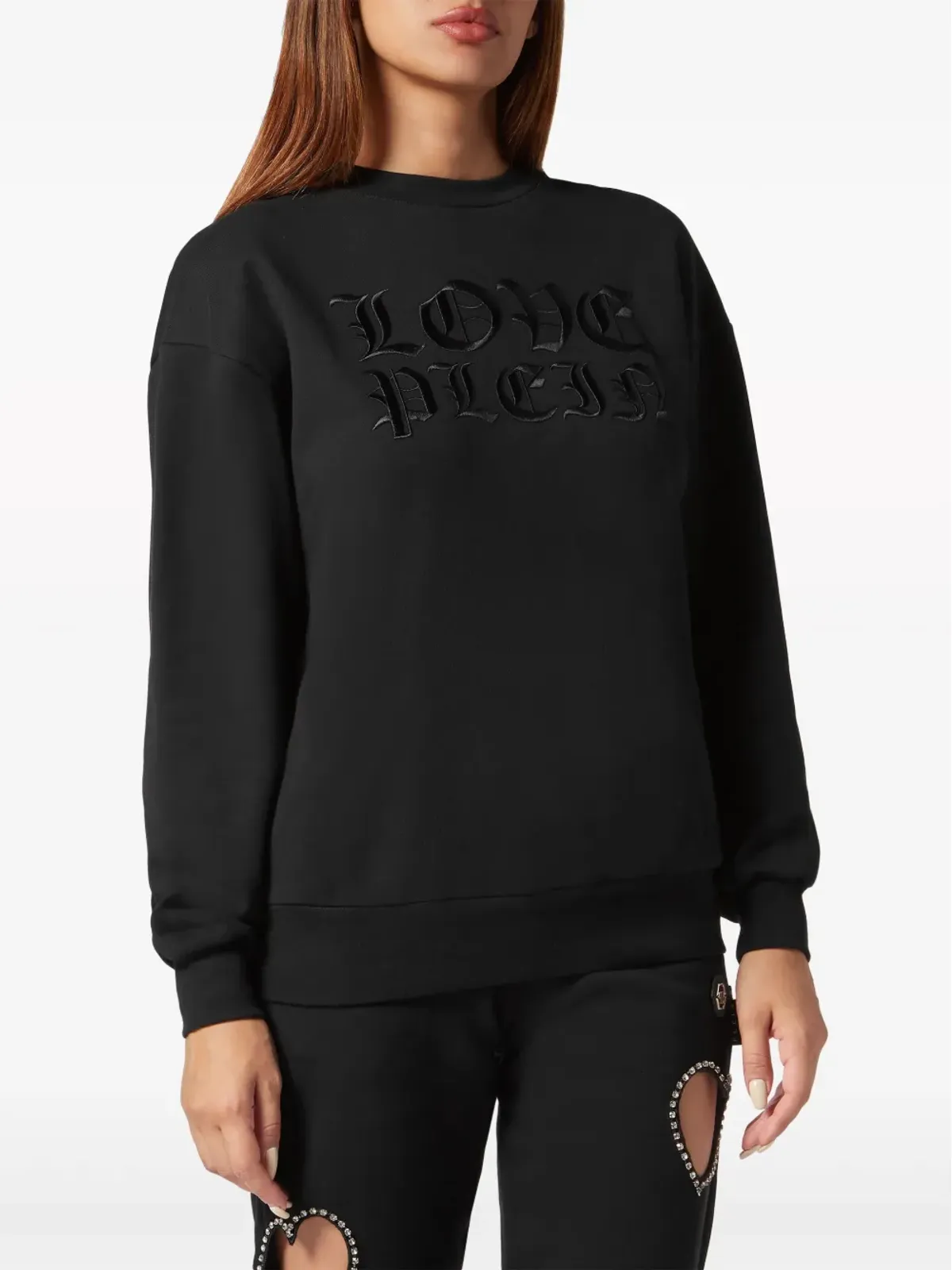 Philipp Plein ロゴパッチ コットン スウェットシャツ - ブラック - 画像3