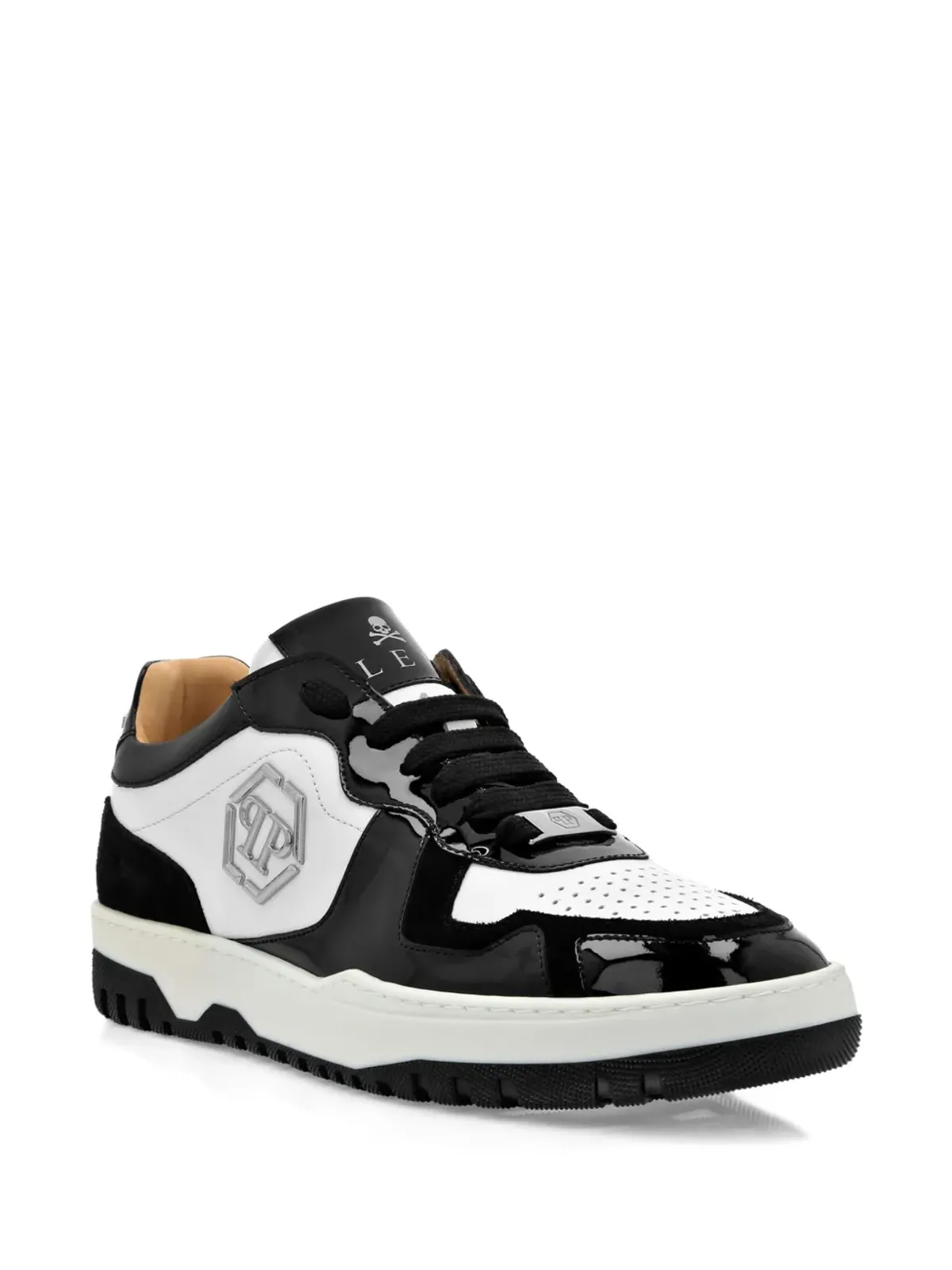 Philipp Plein パネルドレザー スニーカー - ブラック - 画像2