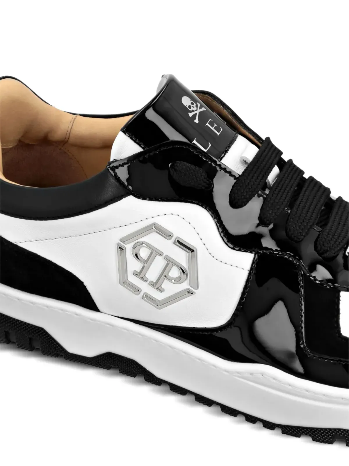 Philipp Plein パネルドレザー スニーカー - ブラック - 画像4