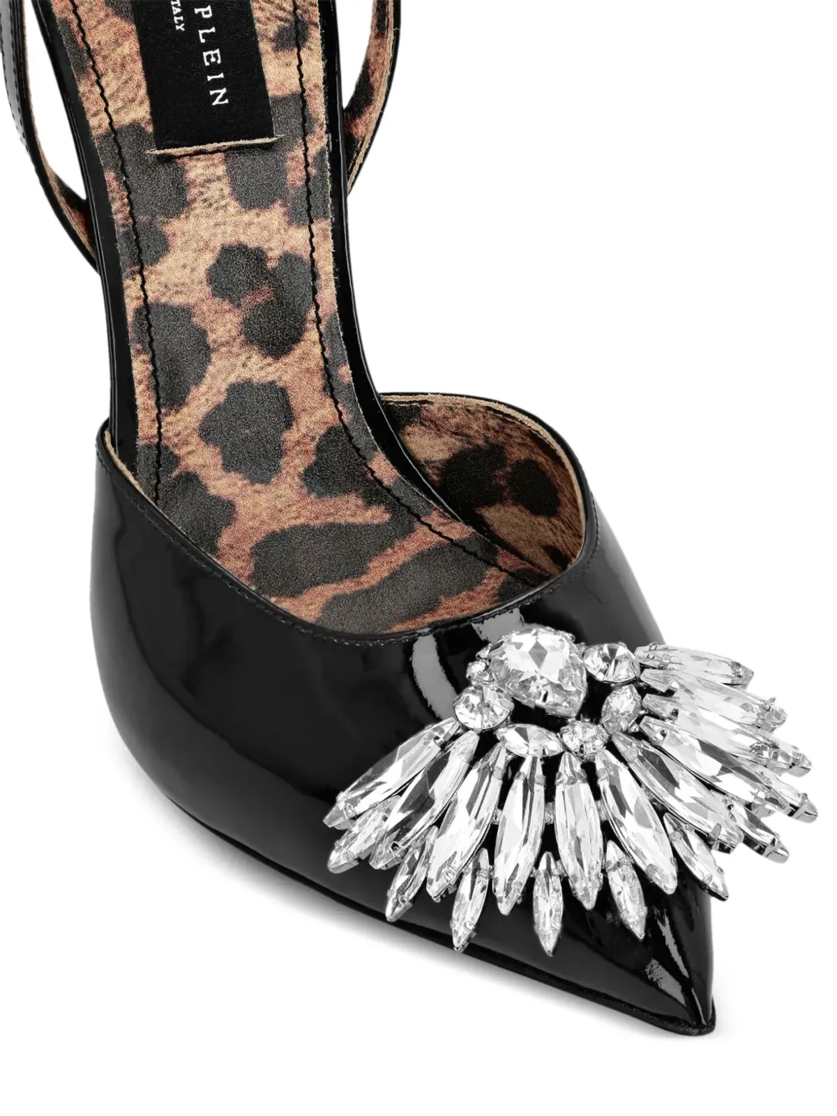 Philipp Plein ミラー 100mm クリスタル装飾パンプス - 画像4