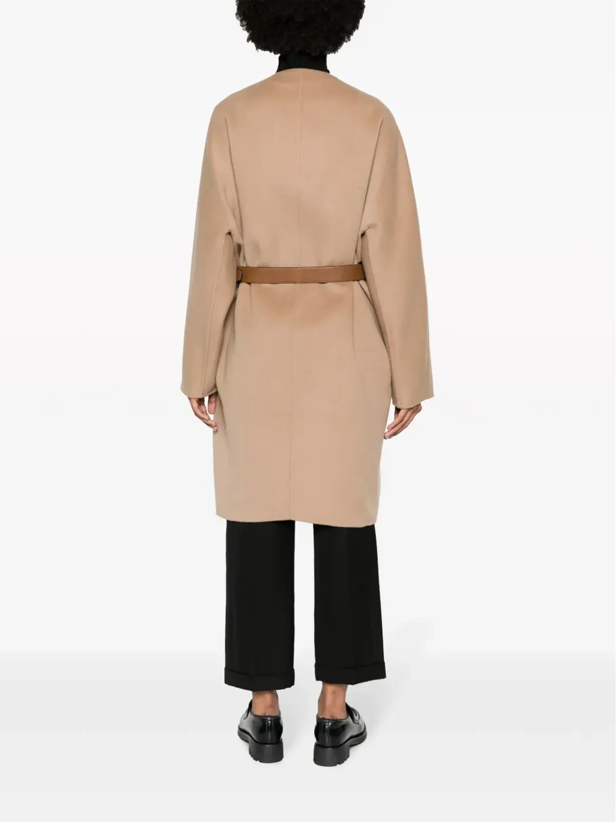 Prada シングルブレスト ベルト付き コート - 画像4