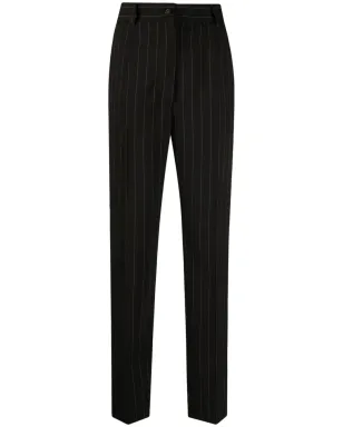 Dolce & Gabbana ストライプ柄ウール テーパードパンツ ブラウン - サムネイル1