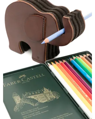 Graf von Faber-Castell 小型エレファントレザー ペンホルダー ブラウン - サムネイル3