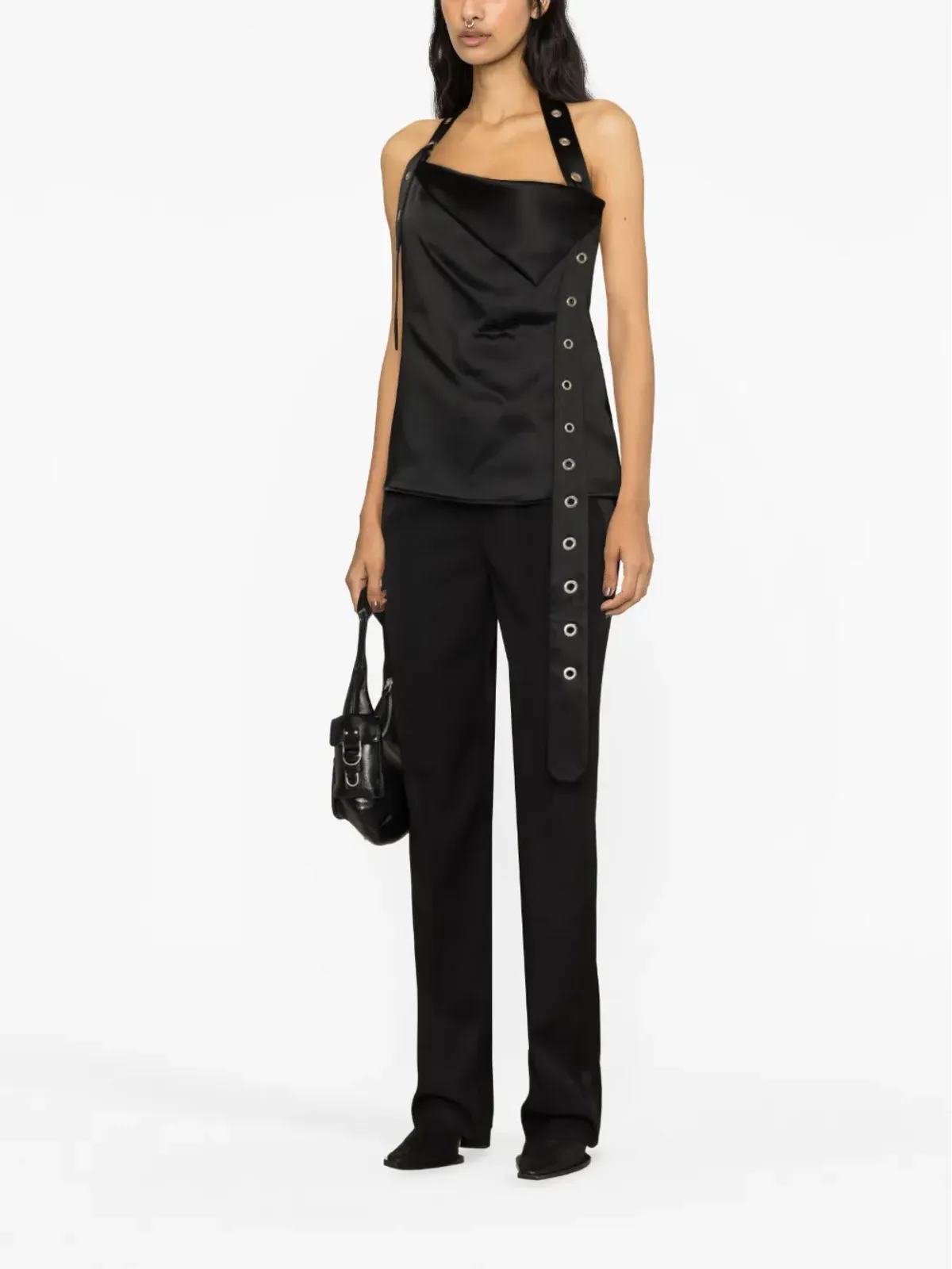 Off-White アイレット装飾ホルターネックトップ - 画像2