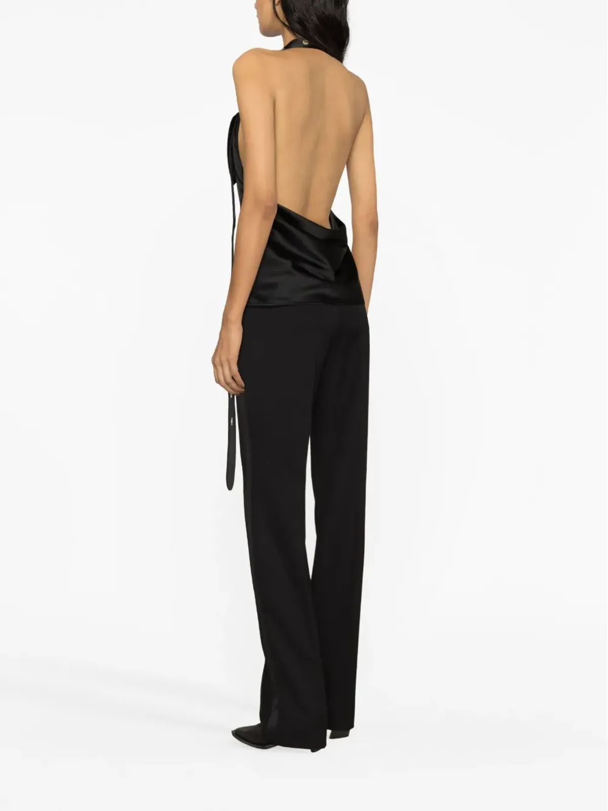 Off-White アイレット装飾ホルターネックトップ - 画像4