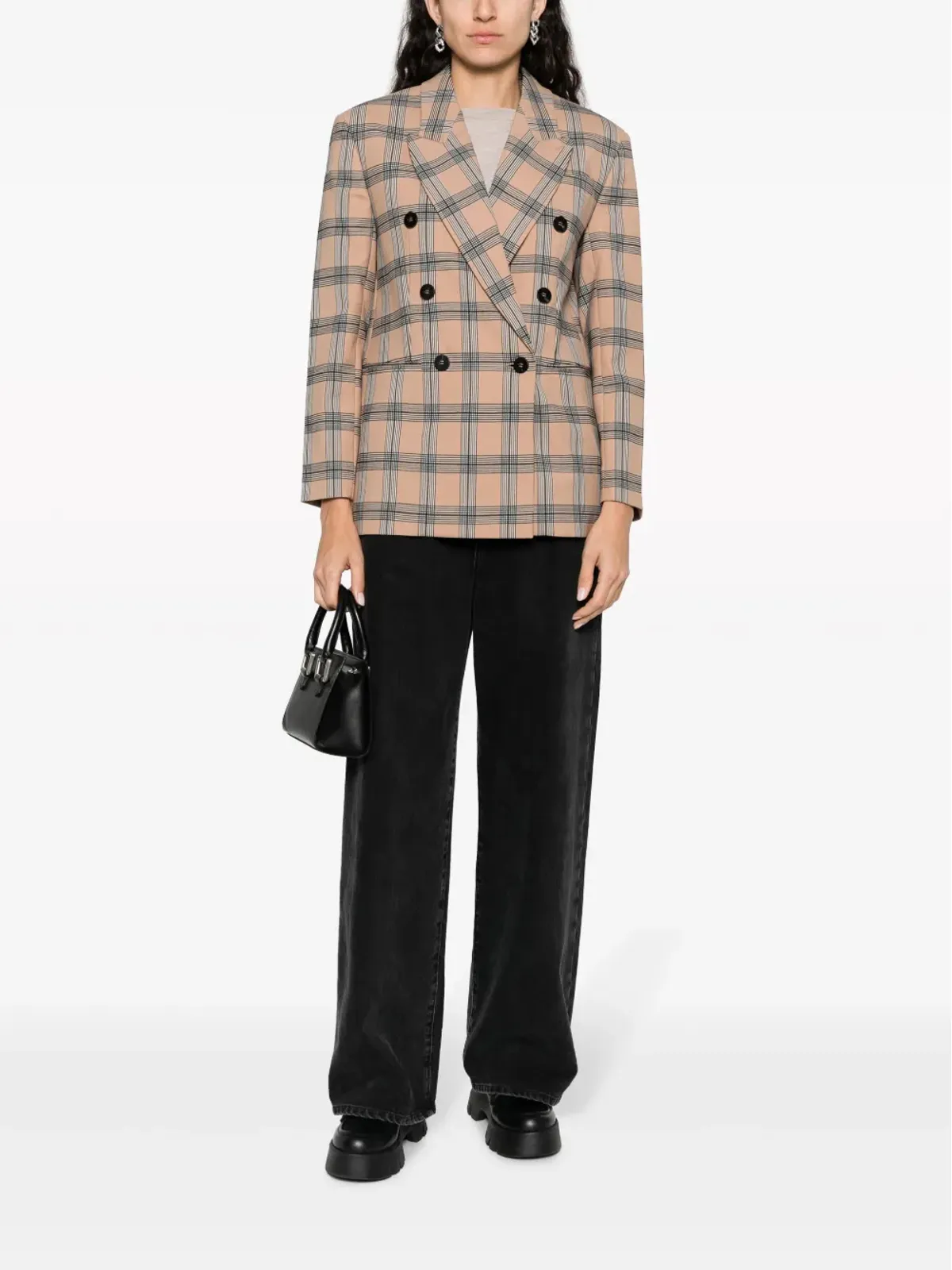 ZIMMERMANN ルミノシティ チェック ダブルブレスト ブレザー - ニュートラルカラー - 画像2