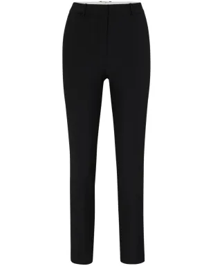 BOSS ヴァージンウール クロップドパンツ - ブラック - サムネイル1