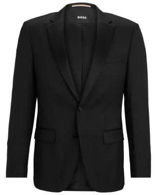 BOSS 大きめのスリムフィット タキシードジャケット - ブラック - サムネイル1