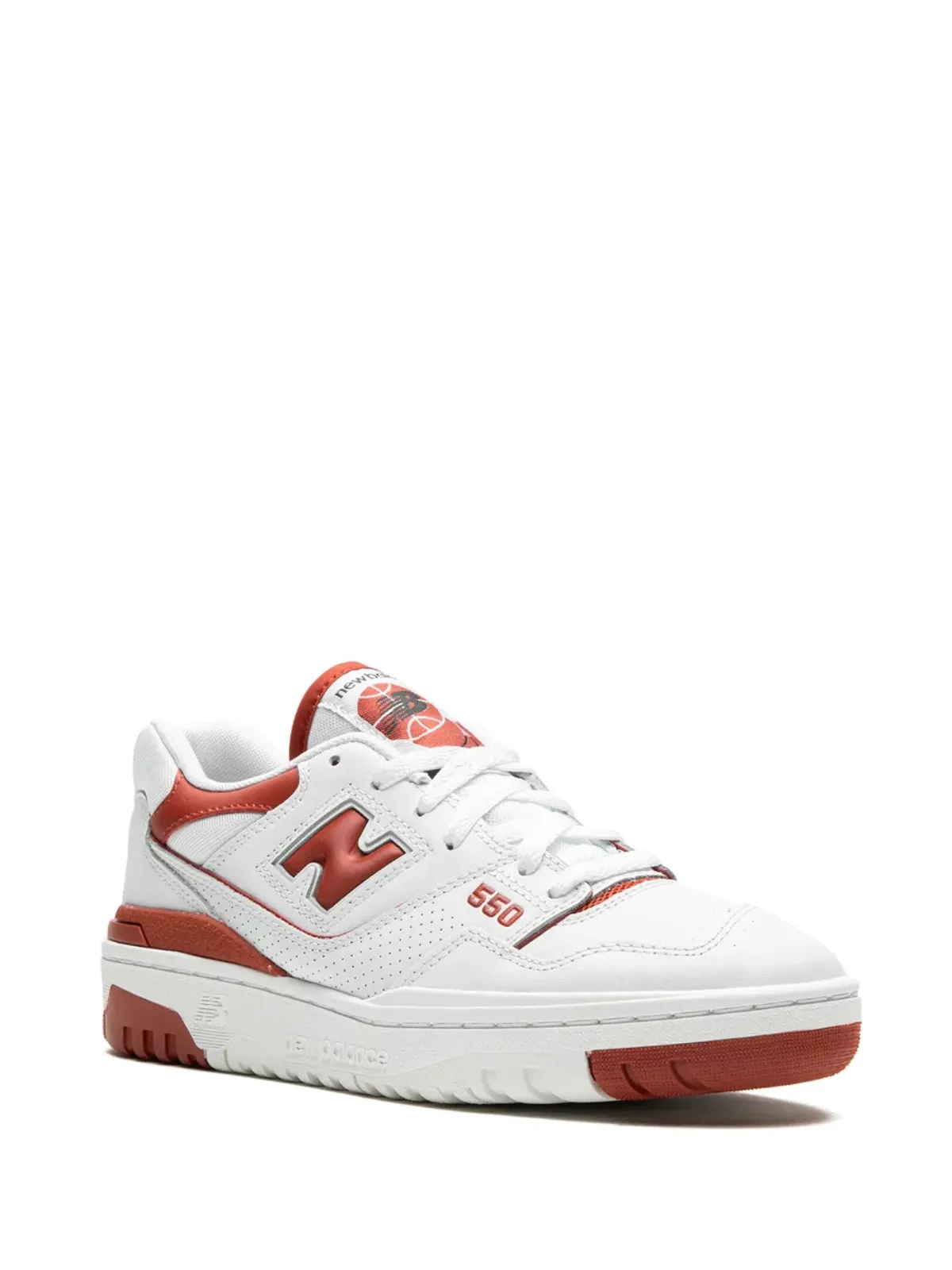 New Balance 550 ロゴエンボス レザー スニーカー - 画像2