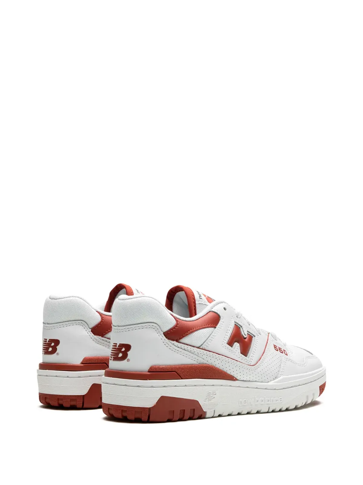 New Balance 550 ロゴエンボス レザー スニーカー - 画像3