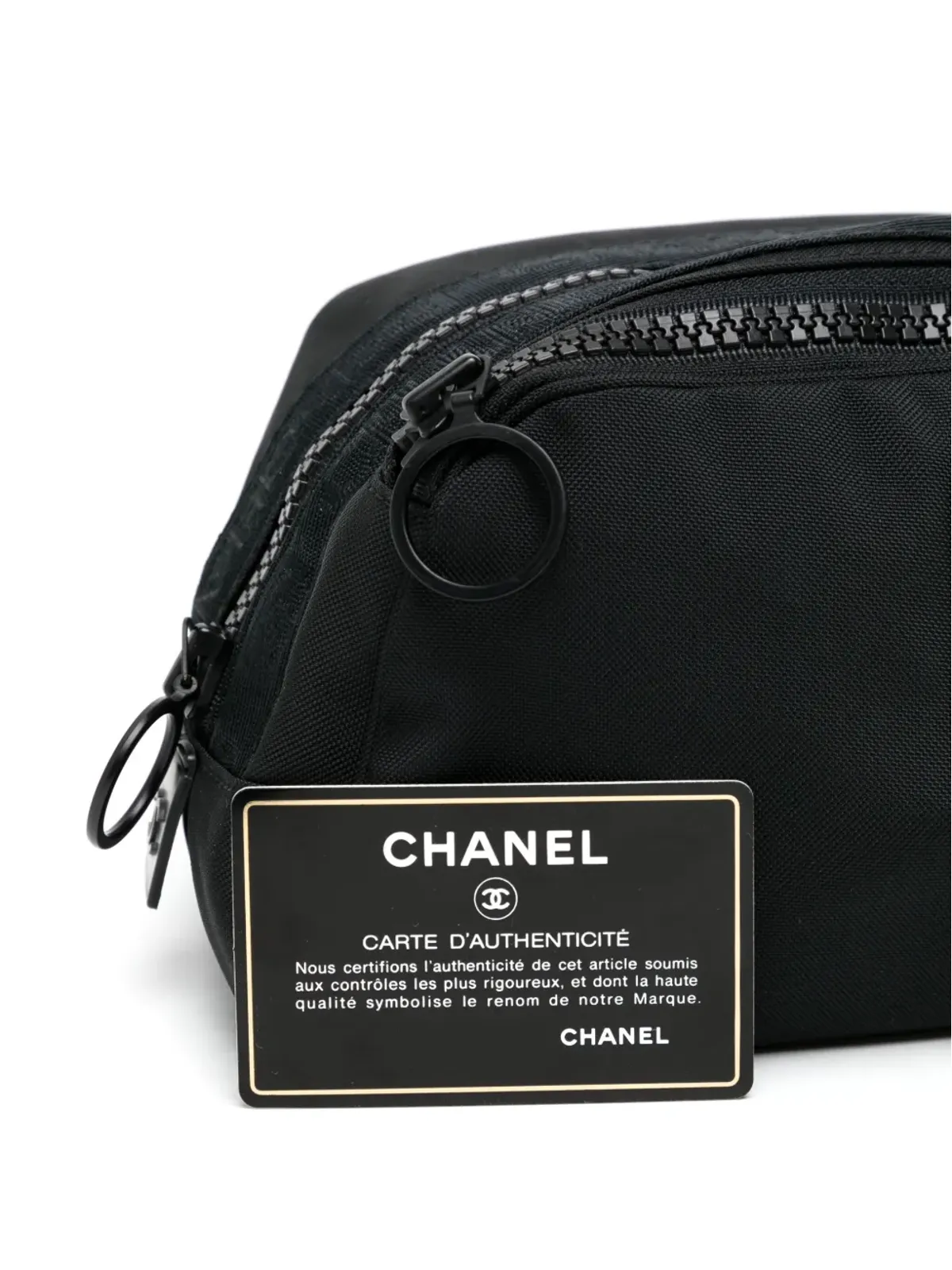 CHANEL ビンテージ スポーツライン コスメポーチ ブラック - 画像5