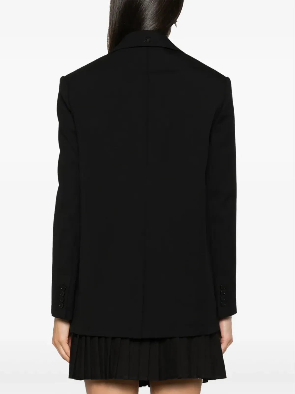 Courrèges ストラップ付きシングルブレストブレザー - ブラック - 画像4