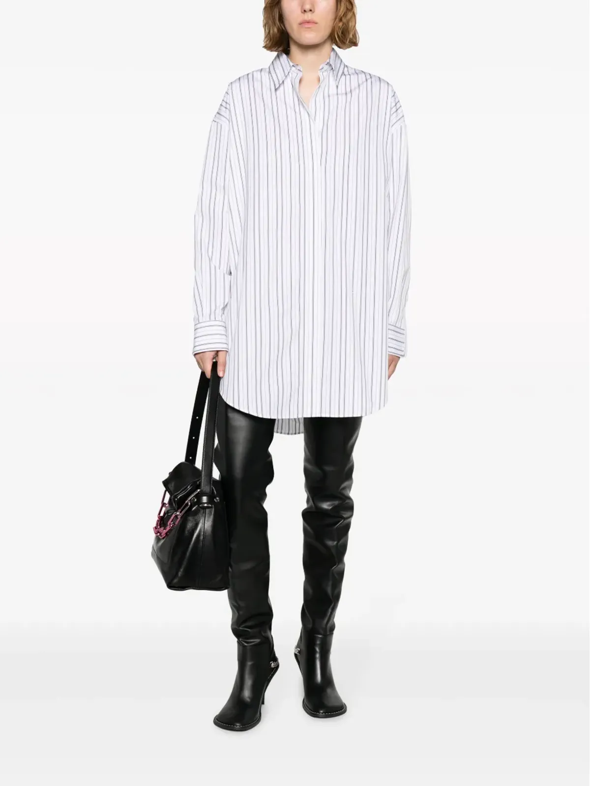 Off-White ストライプ柄コットンシャツ - 画像2