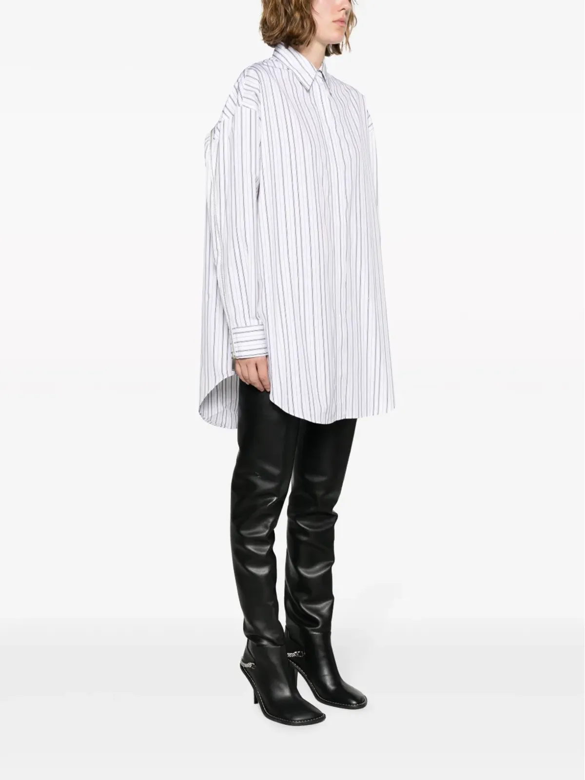 Off-White ストライプ柄コットンシャツ - 画像3