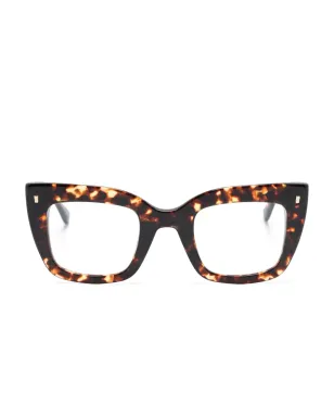 DSQUARED2 EYEWEAR Hype tortoiseshell butterfly-frame glasses - Brown - サムネイル1