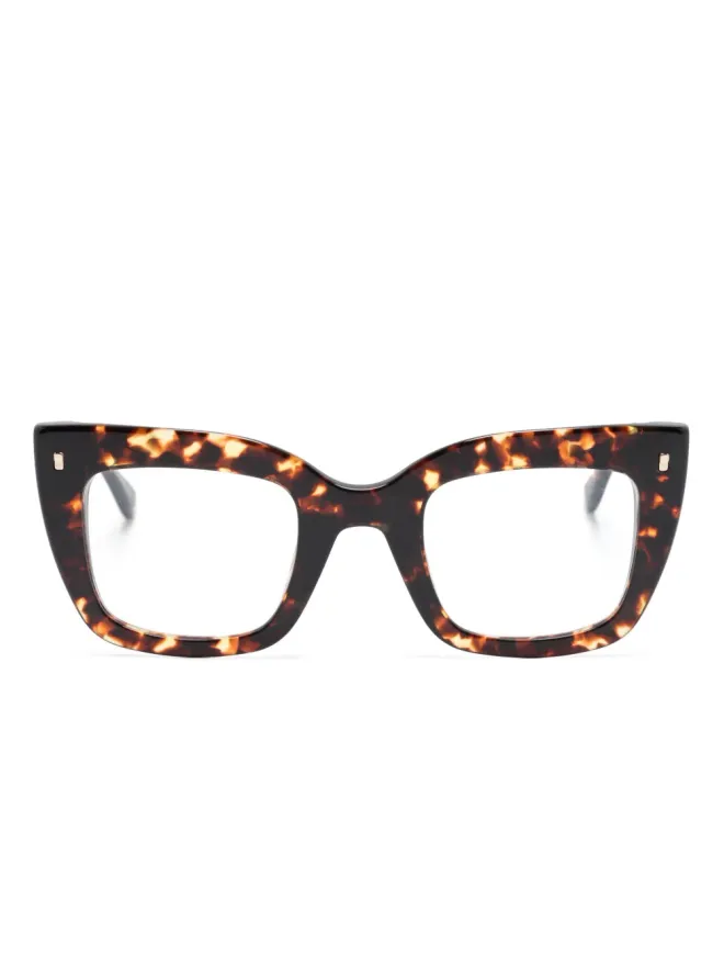 DSQUARED2 EYEWEAR DSQUARED2 EYEWEAR Hype tortoiseshell butterfly-frame glasses - Brownの商品画像