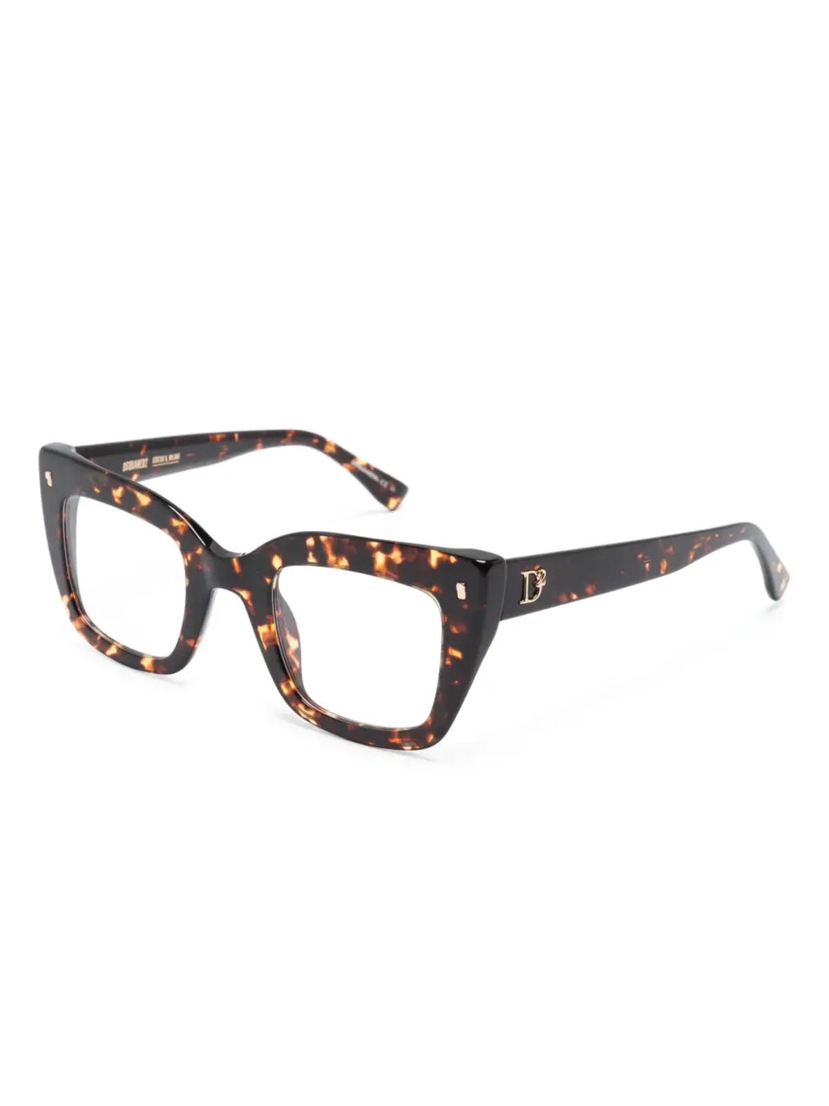 DSQUARED2 EYEWEAR Hype tortoiseshell butterfly-frame glasses - Brown - 画像2