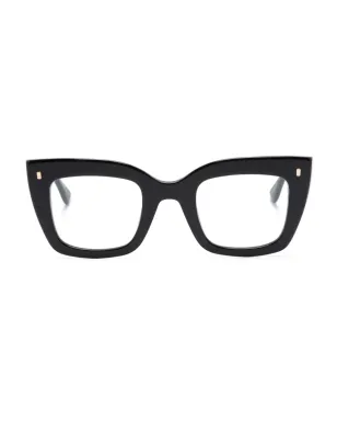 DSQUARED2 EYEWEAR 光沢の蝶形フレーム眼鏡 - ブラック - サムネイル1