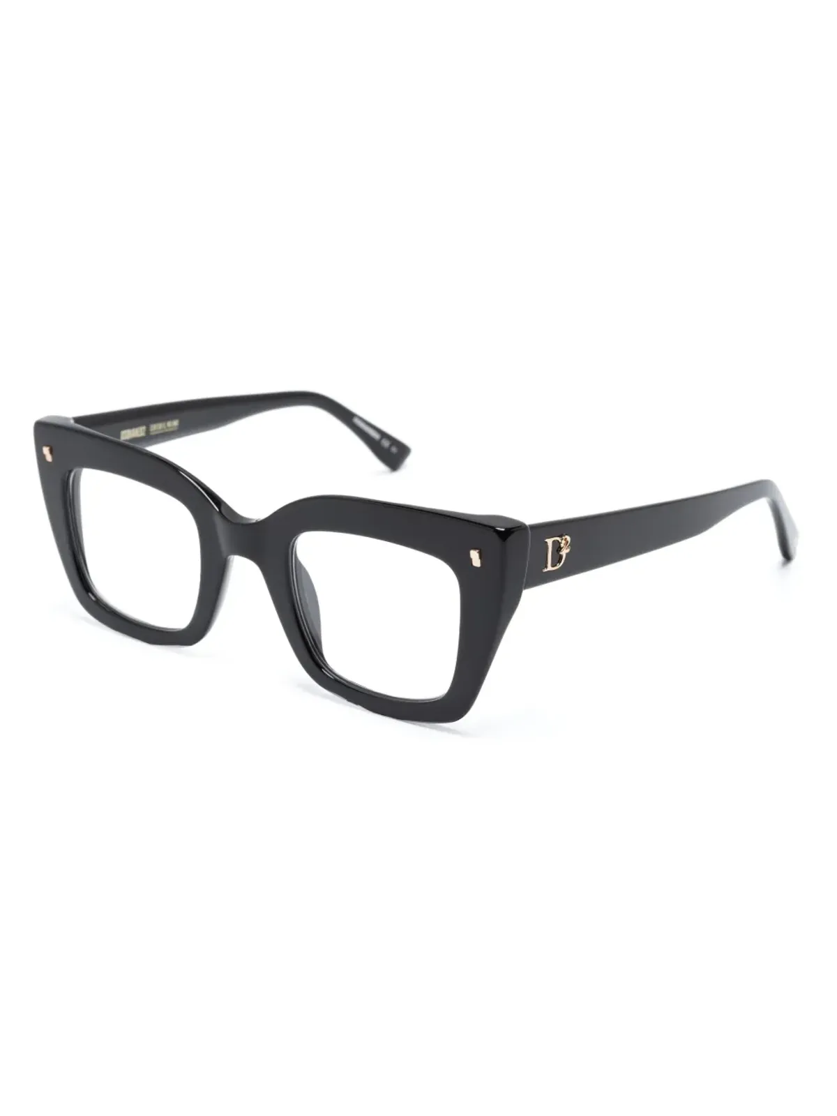 DSQUARED2 EYEWEAR 光沢の蝶形フレーム眼鏡 - ブラック - 画像2