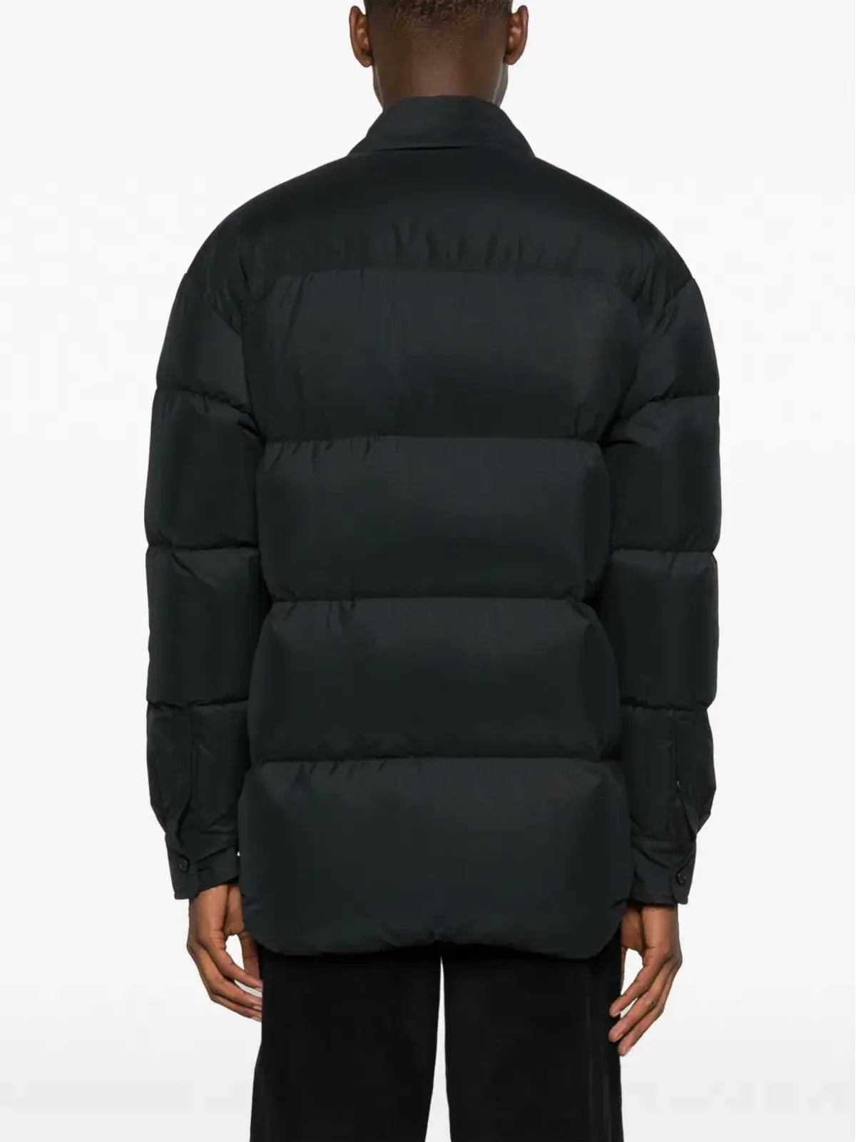 Off-White ボタン前開き ダウンジャケット ブラック - 画像4