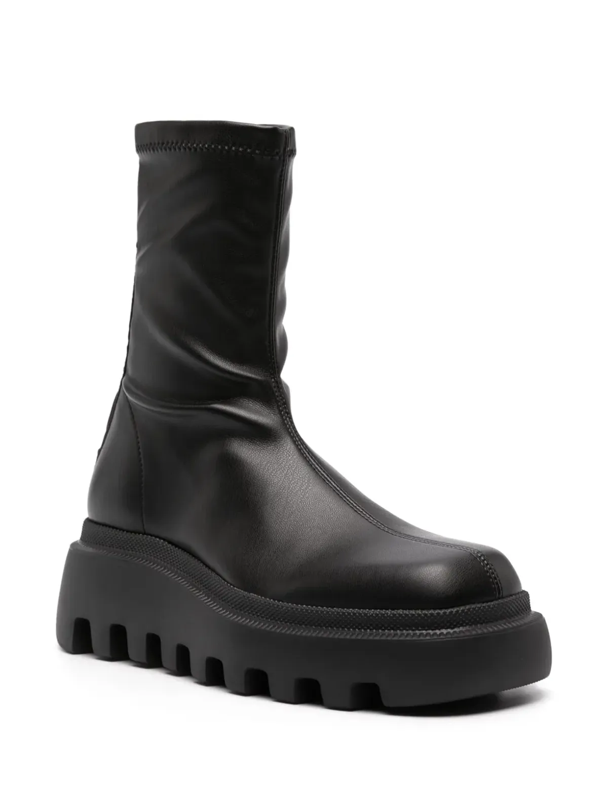 Vic Matie Saudi embossed-logo ankle boots - Black - 画像2
