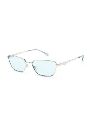 Emporio Armani ロゴ刻印 スクエアフレーム サングラス - シルバー - サムネイル2