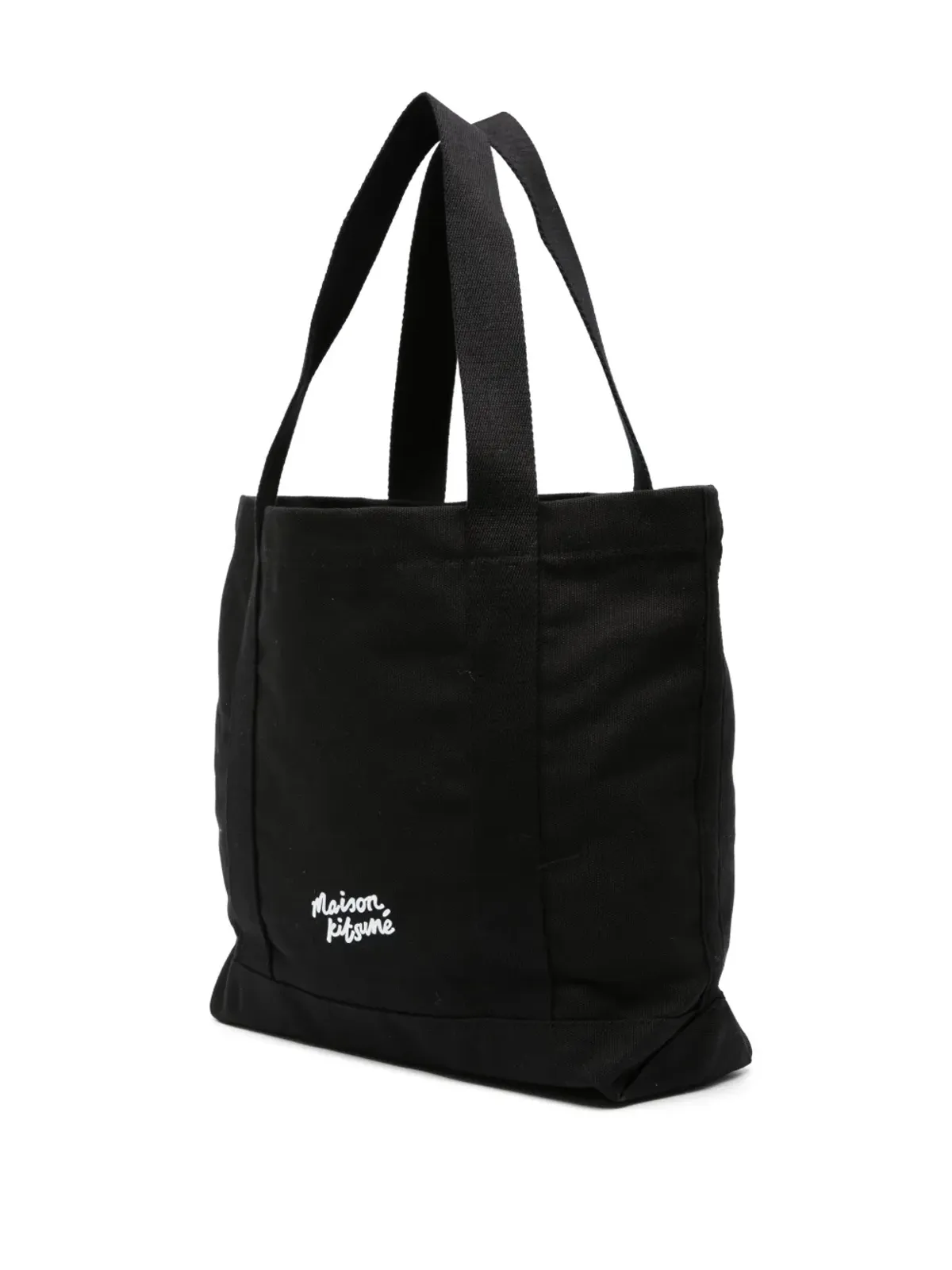 Maison Kitsuné フォックスプリント トートバッグ ブラック - 画像3
