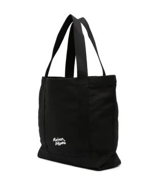 Maison Kitsuné フォックスプリント トートバッグ ブラック - サムネイル3