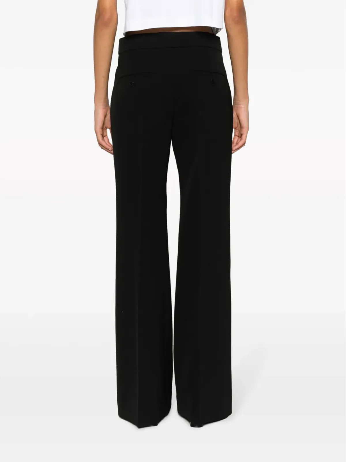 Givenchy フレアレッグ ウールパンツ ブラック - 画像4