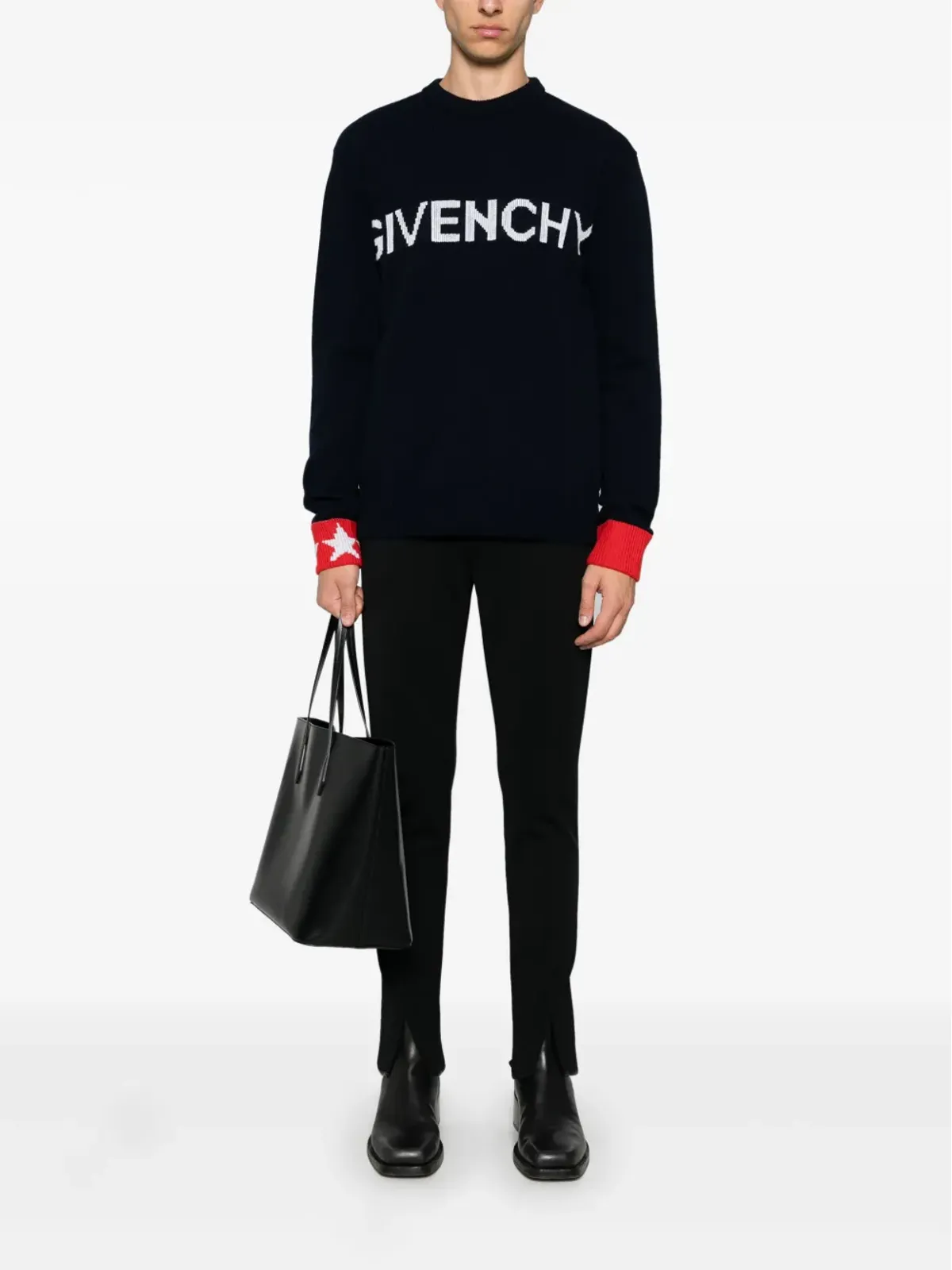 Givenchy ロゴ入りインターシャセーター - 画像2