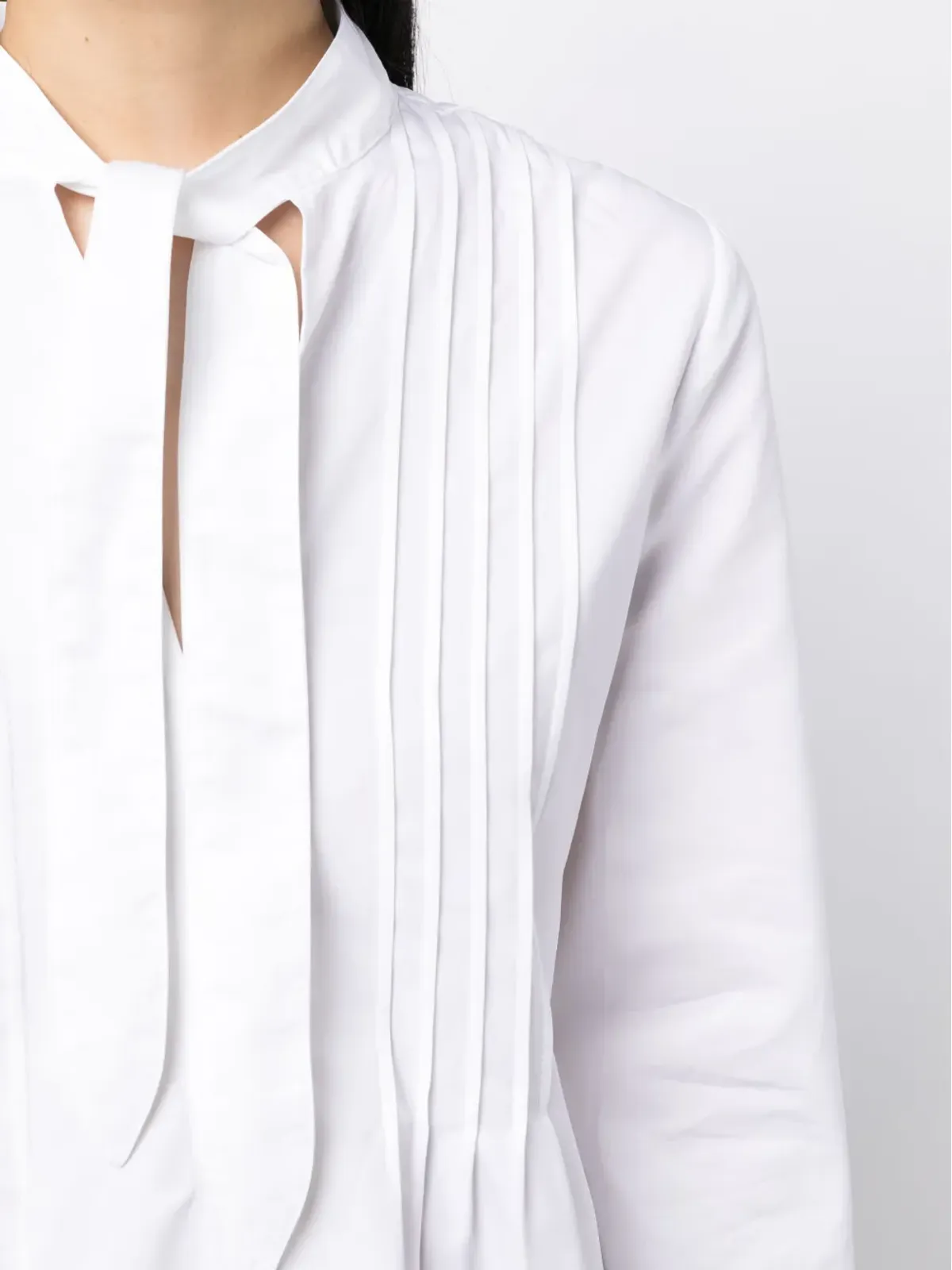 Maison Kitsuné ネックリボン付きコットンシャツ - 画像5